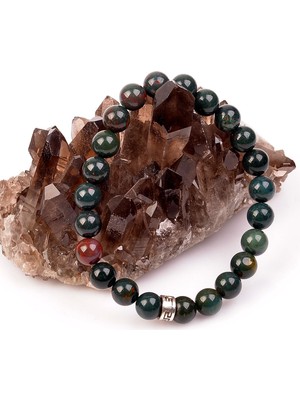 Taş Sandığı Kan Taşı Elastik Bileklik 8 mm