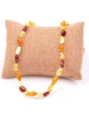 Taş Sandığı Damla Kehribar Yetişkin Kolye