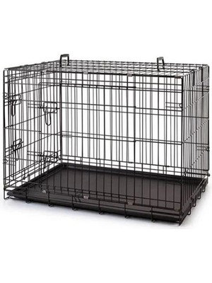 Atakan Petshop Metal Köpek Kafesi 91X61X66 cm Siyah Hafif ve Dayanıklı Seyahat Amacıyla Kullanım