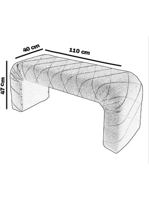 Vavonni Puf Bench 110 cm Kahve