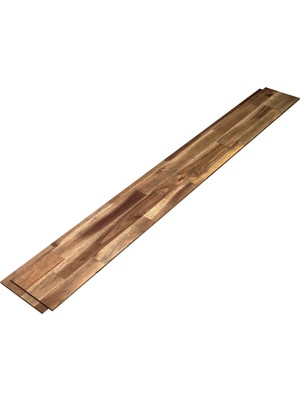 INTERBUILD REAL WOOD Interbuild Akasya Masif Ahşap Duvar Panelleri Shiplap 1219X152X10 Mm, 5'li Paket, Kahverengi