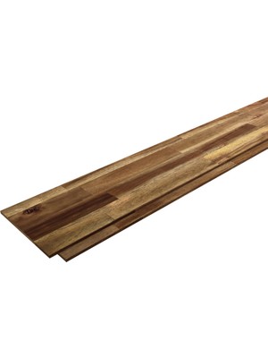 INTERBUILD REAL WOOD Interbuild Akasya Masif Ahşap Duvar Panelleri Shiplap 1219X152X10 Mm, 5'li Paket, Kahverengi