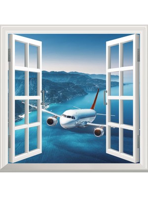 Sticker Art Pencere Poster Duvar Kağıdı Uçak Yapışkanlı Sticker