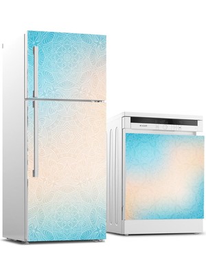 Sticker Art Buzdolabı ve Bulaşık Makinası Beyaz Eşya Sticker Kaplama Soyut Doku