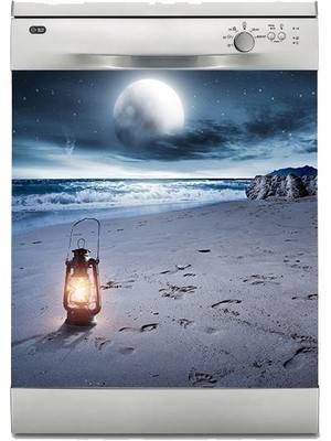 Sticker Art Bulaşık Makinesi Sticker Kaplama Beyaz Eşya Kaplama Fener Ay