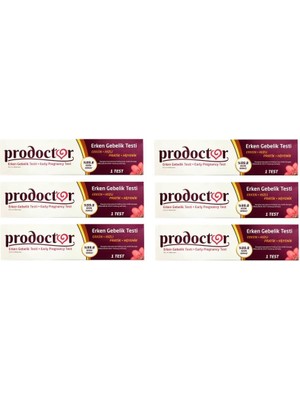 Prodoctor Erken Gebelik Testi 6'Lı Paket – Tek Kullanımlık, Yüksek Hassasiyetli Ve Medikal Standartlı Ev Kullanımı