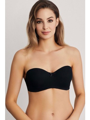 Eros Camellia Straplez Boş Cup Sütyen Siyah Renk