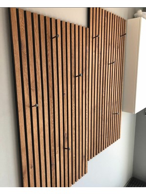 Ats Yapı 60 cm x 120 cm Dekoratif Antrasit Gri Ahşap Duvar Paneli