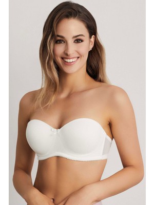 Eros Camellia Straplez Boş Cup Sütyen Ekru Renk
