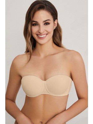 Eros Adela Straplez Double Push Up Sütyen Ten Renk