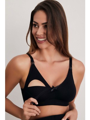 Eros Emzirme Sütyeni Siyah Renk