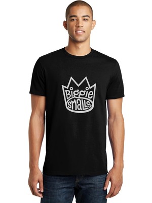 Qivi Biggie Smalls Logo Baskılı Siyah Erkek Örme Tshirt