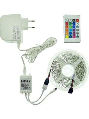 Aciko Tv Arkası Için Rgb 10 Metre Adaptör & Kumanda Şerit LED Hazır Set