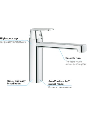 Grohe Eurocosmo Tek Kumandalı Eviye Bataryası 30193000