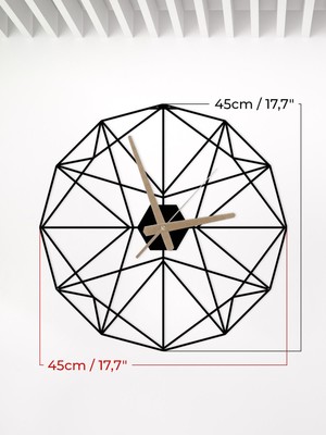 Metalium Concept Dekoratif Metal Duvar Saati 45X45CM