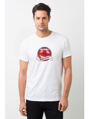 Qivi Carmen Sandiego Where In The World Is Cs Baskılı Beyaz Erkek Örme Tshirt