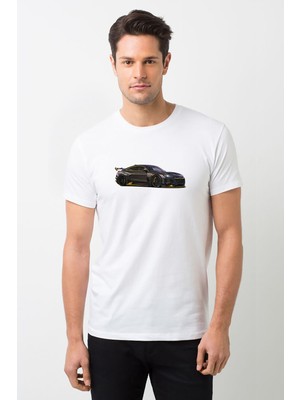 Qivi Audi Redz Baskılı Beyaz Erkek Örme Tshirt
