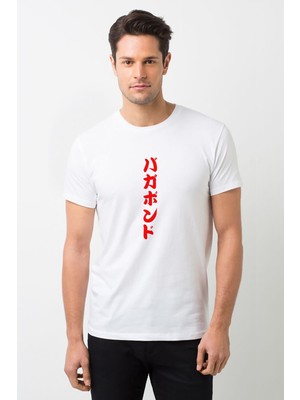 Qivi One Punch Man Baskılı Beyaz Erkek Örme Tshirt