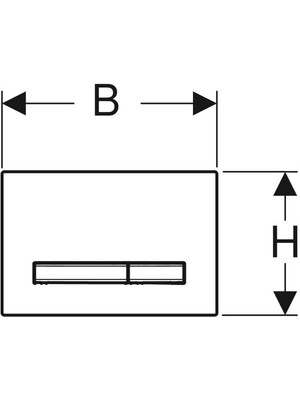 Geberit SIGMA50 Kumanda Paneli, Çift Basmalı (Krom Basma Buton), Arduvaz - 115.788.JM.2