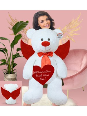 Özgüner Melek Kanatlı Peluş Ayıcık Sevgiliye Mesajıyla 130 cm