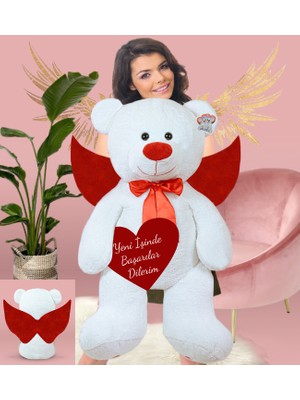 Özgüner Melek Kanatlı Peluş Ayıcık Sevgiliye Mesajıyla 130 cm