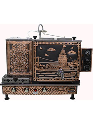 Şelale 2 Demlikli Antik Bakır Çay Kazanı