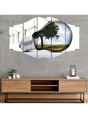 ZEVAHİR MOBİLYA DEKORASYON Zevahir 5 Parça Mdf Ampul Tablosu