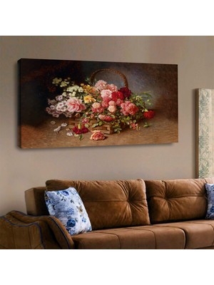 ZEVAHİR MOBİLYA DEKORASYON Zevahir 120X60 Kanvas Buket Çiçek Tablosu