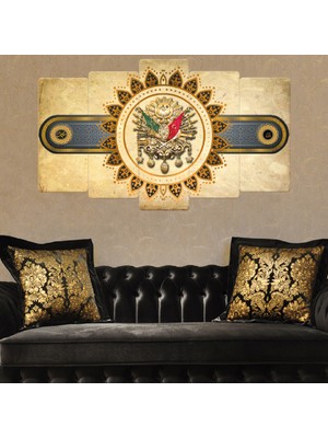ZEVAHİR MOBİLYA DEKORASYON Zevahir 5 Parça Mdf Osmanlı Tuğrası Tablosu
