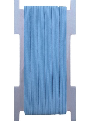 Hobizubi 8 Mm Bebe Mavisi Yassı Lastik - 50 Metre