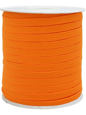 Hobizubi 6 Mm Neon Turuncu Yassı Lastik - 100 Metre