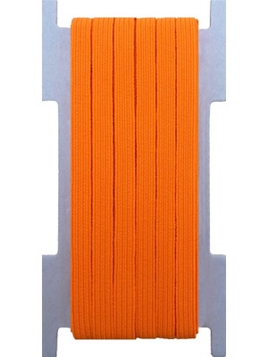 Hobizubi 6 Mm Neon Turuncu Yassı Lastik - 50 Metre