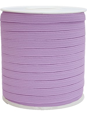 Hobizubi 6 Mm Pudra-Lila Yassı Lastik - 100 Metre