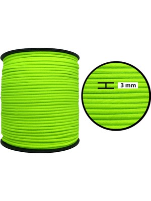 Hobizubi 3 Mm Yuvarlak Lastik-10 Metre Neon Sarı Yuvarlak Lastik