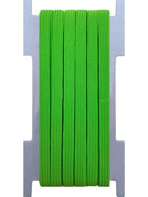 Hobizubi 8 Mm Neon Yeşil Yassı Lastik - 50 Metre