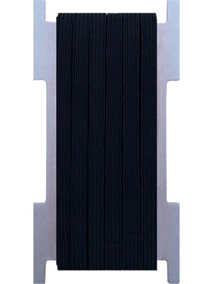 Hobizubi 8 Mm Siyah Yassı Lastik - 50 Metre