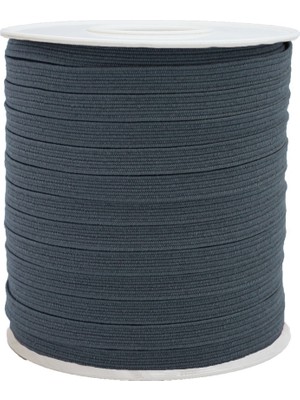 Hobizubi 10 Mm Gri Yassı Lastik - 50 Metre