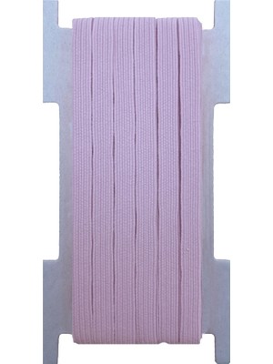 Hobizubi 8 Mm Pudra-Lila Yassı Lastik - 50 Metre