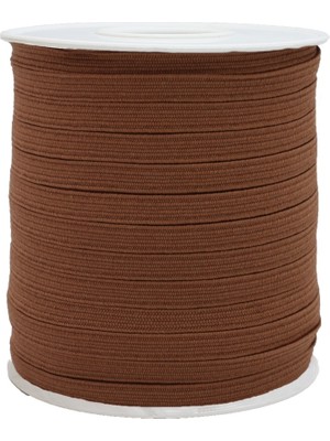 Hobizubi 8 Mm Kahve Yassı Lastik - 100 Metre