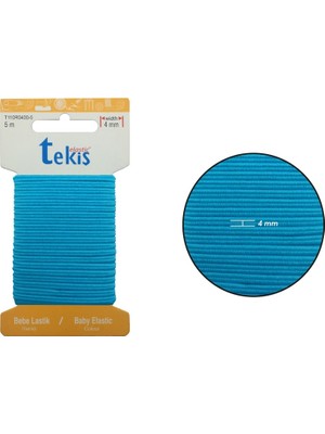 Hobizubi 4mm Turkuaz Bebe Lastik - 5 Metre