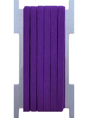 Hobizubi 8 Mm Mor Yassı Lastik - 50 Metre