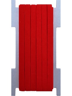 Hobizubi 6 Mm Kırmızı Yassı Lastik - 50 Metre