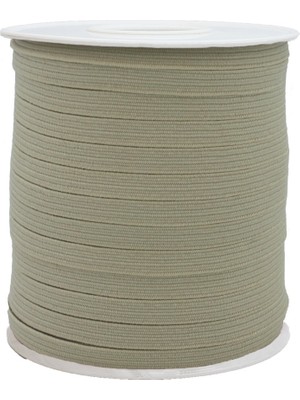 Hobizubi 8 Mm Bej Yassı Lastik - 100 Metre
