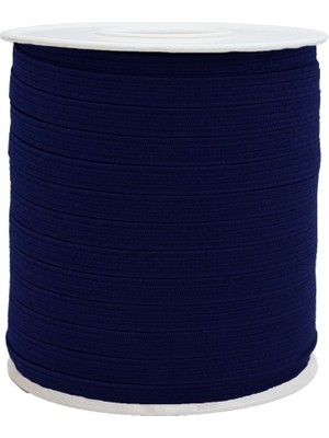 Hobizubi 8 Mm Lacivert Yassı Lastik - 100 Metre