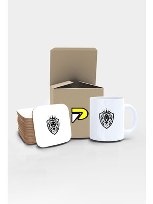 Postermanya Aslan Kral Tasarımlı Baskılı Kupa Bardak Seti