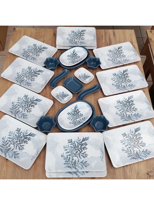 Keramika Blue Magıc Takım Kahvaltı 25 Parça 12 Kişilik