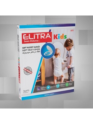 Yapımarketcim Elitra Kids Çocuk Adaptörlü Yavaş Kapanan Klozet Kapağı "yeni"