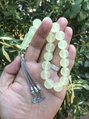 Sultan Telkari Maskot Boyda 17 'li Karanlıkta Parlayan Kedi Gözü Tesbih