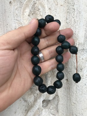 Sultan Telkari Efe Boyda Siyah Doğal Andız Ağacı Tesbih