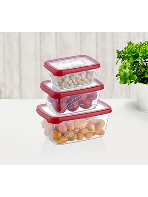 Qlux Ideas Bio Extra Saklama Kabı Set 400 ML-800 ML-1600 ml L-00771
